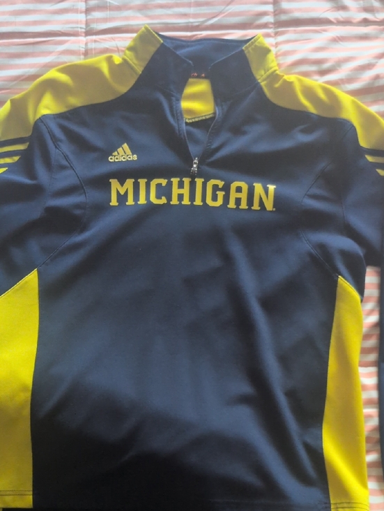 adidas Other - adidas Michigan Navy and Yellow Lightweight Jacket